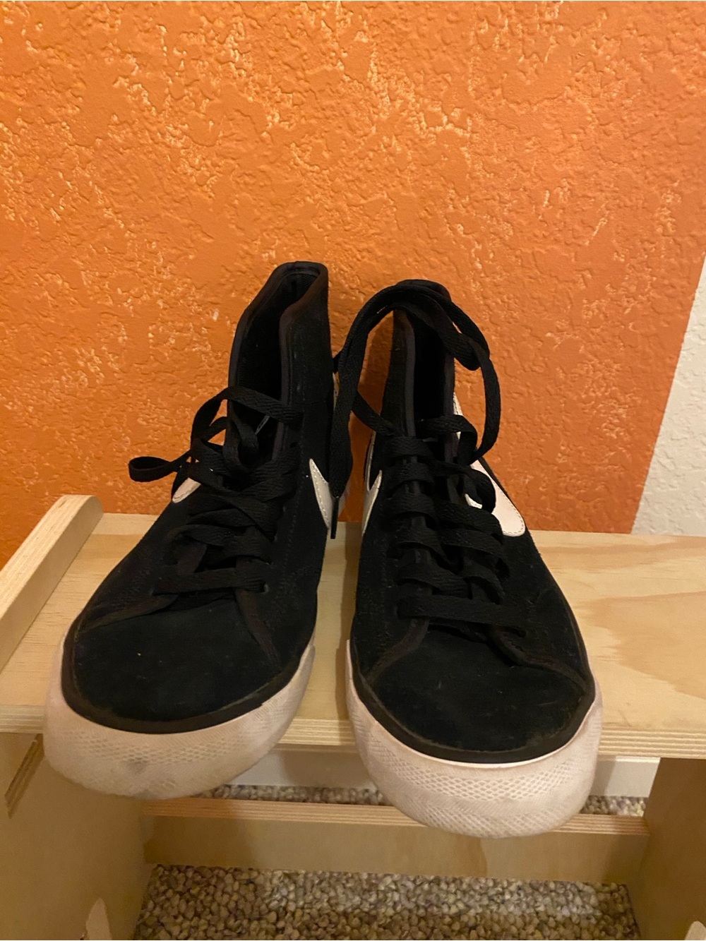 Nike Black and White High-Top Sneakers